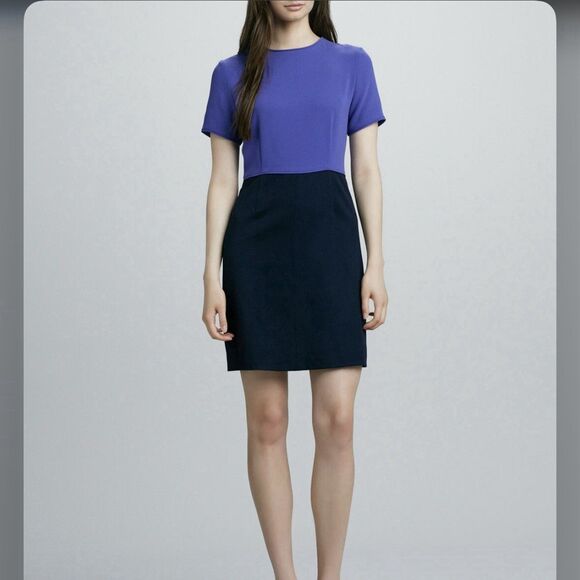 Marc by Marc Jacobs Wool Two Tone Colorblock Dress Periwinkle Blue Size 4 - Picture 1 of 9